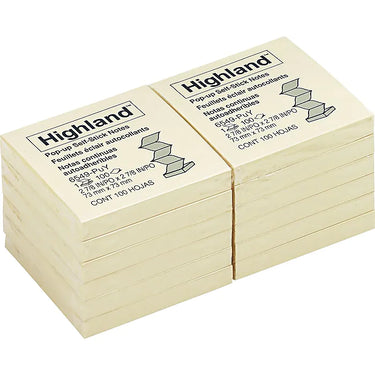 Highland™ Notes, Original Pop-up, Yellow, 3